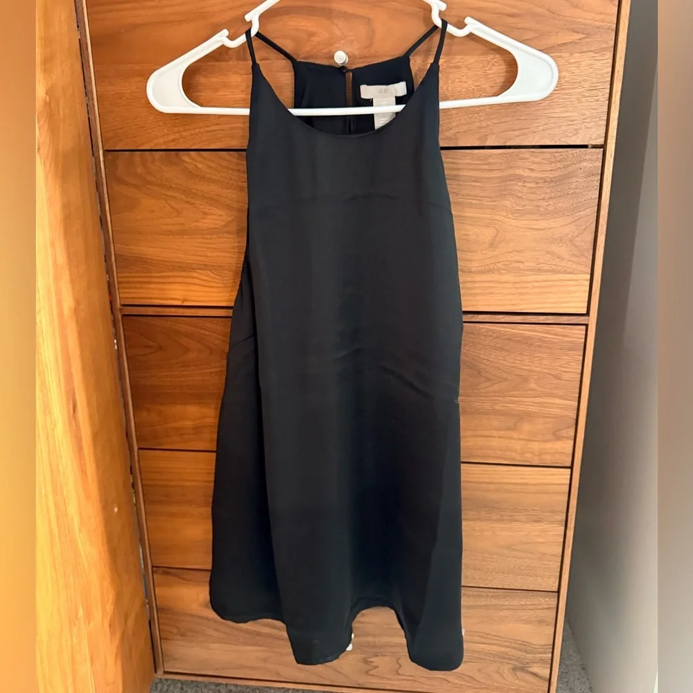 H&M Cami Black Silk top Size L - Picture 3 of 8